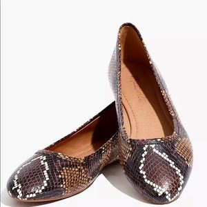 Madewell Ballet Flat Snake Print 8